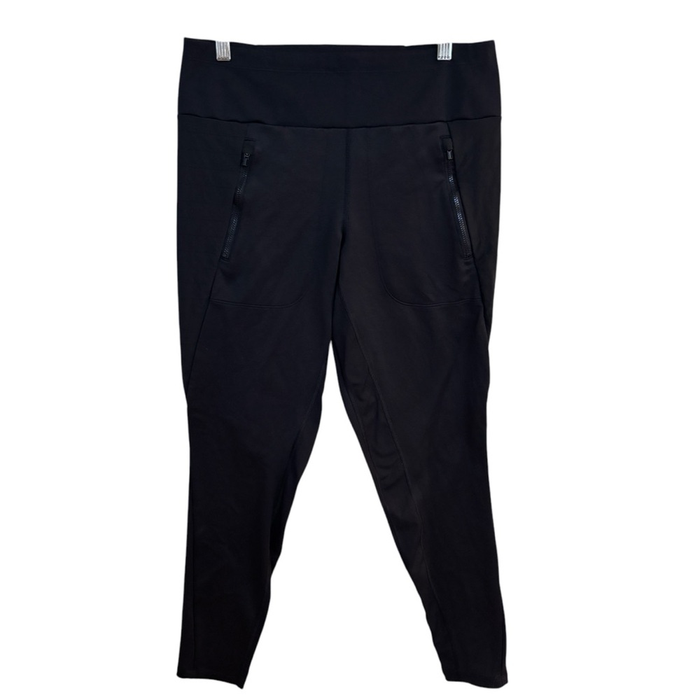 Athleta Quilted Black Peak Hybrid Fleece Tight Size M
